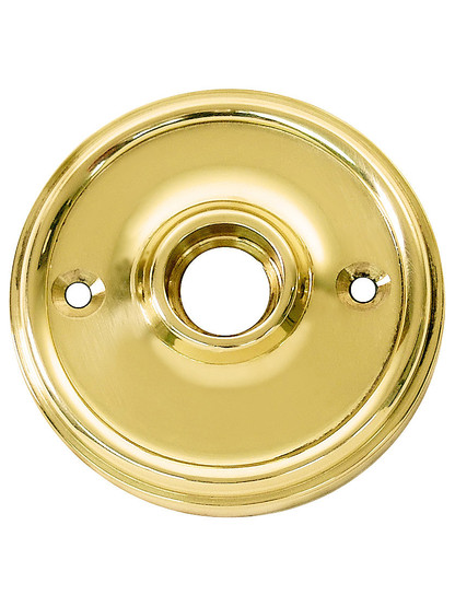 2 1/2 inch Classic Style Rosette With 5/8 inch Collar in Polished Brass Finish